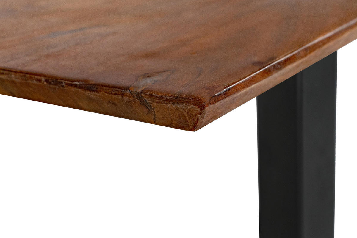 ESSTISCH ATLANTA - Schwarz/Braun, Holz/Metall (80/120/77cm) - SAM