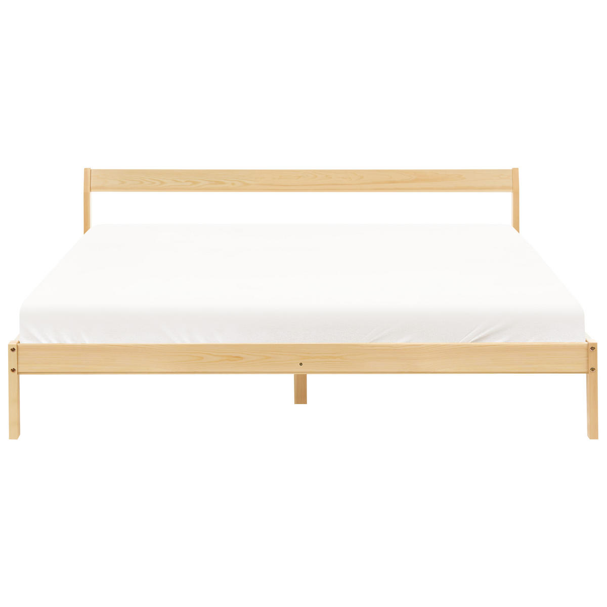 BETT mit Lattenrost 180/200 Kiefernholz Hellbraun Madone - Hellbraun/Braun, Holz (180/200cm) - Beliani