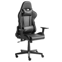 GAMING Stuhl Kunstleder Schwarz Voltixa - Schwarz, Kunststoff/Textil (70/129/70cm) - Beliani
