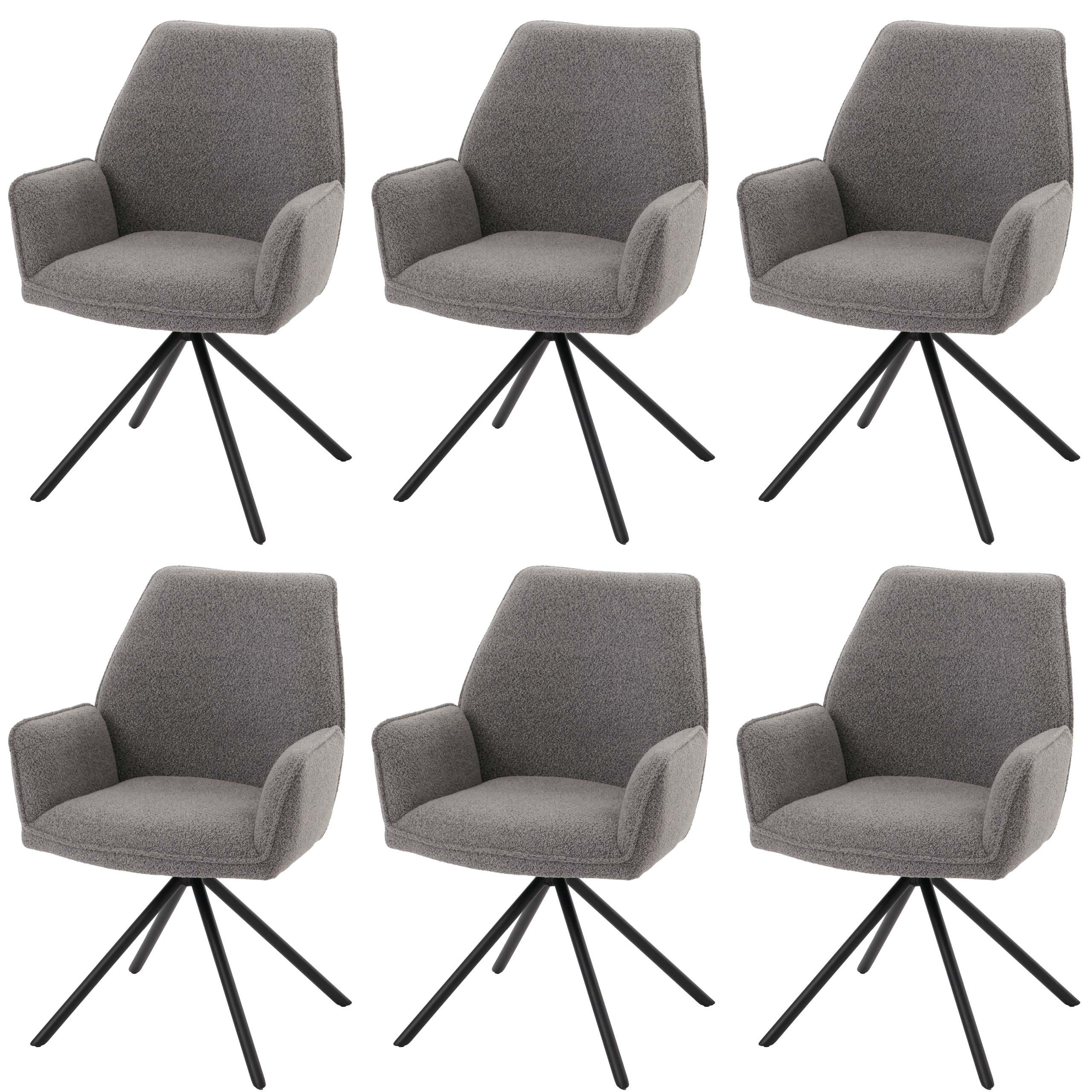 ESSZIMMERSTUHL Hellgrau 6er-Set - Hellgrau, Textil (60/86/60cm) - MCW