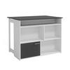 BARTISCH Dominic Anthrazit/Weiß 116 x 37 cm 4x offene Fächer und 1x Tür - Anthrazit/Weiß, Holzwerkstoff (116/90.5/37cm) - Vicco