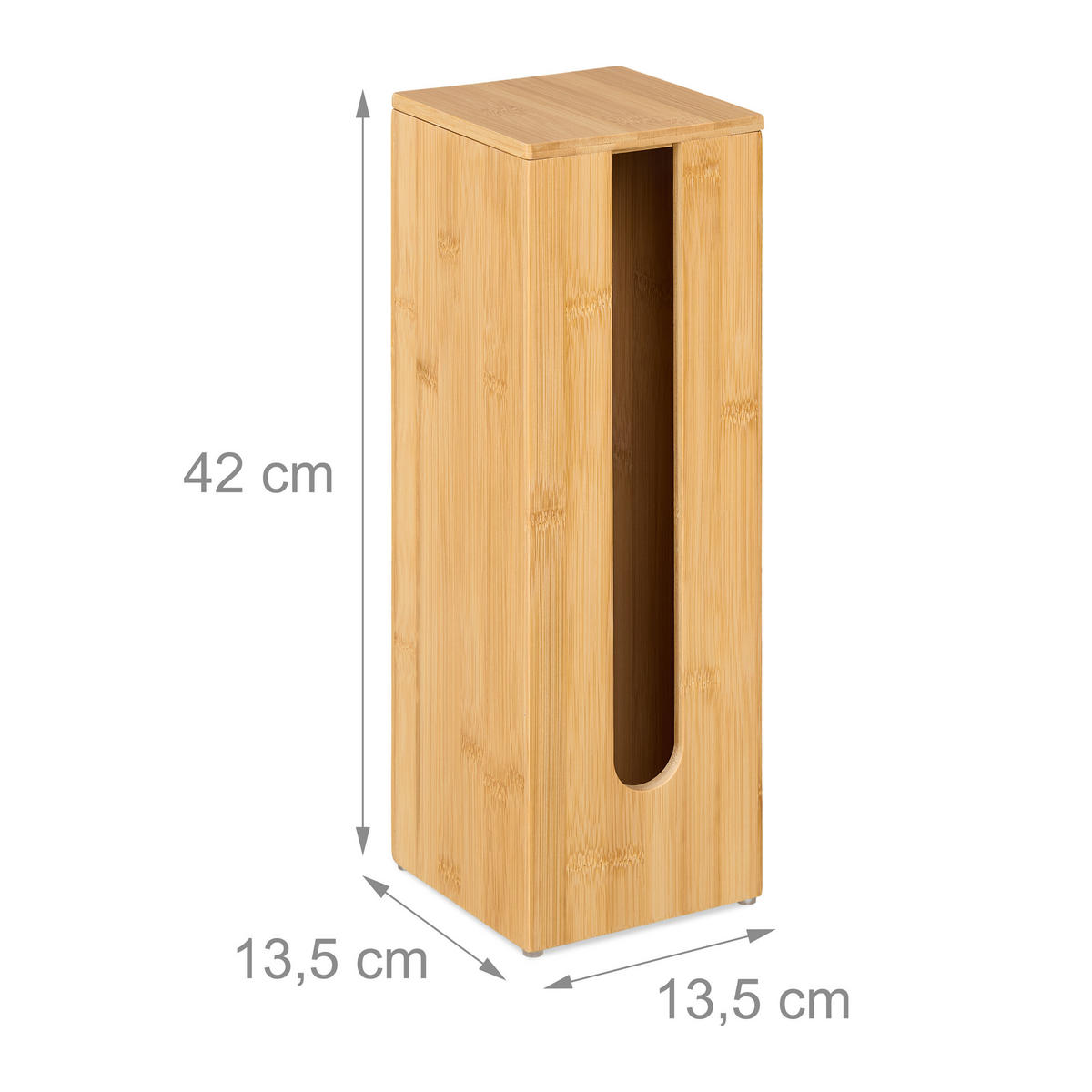 TOILETTENPAPIER-AUFBEWAHRUNG - Hellbraun, Holz (13.5/42/13.5cm) - Relaxdays
