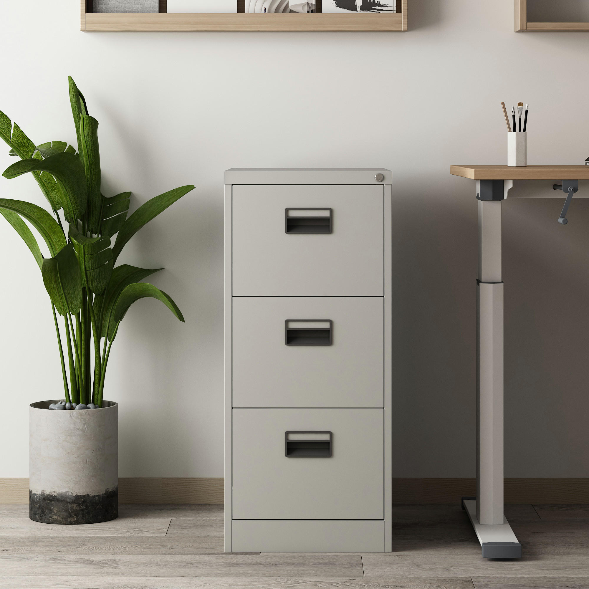 SCHUBLADENSCHRANK Rääkkylä - Grau, Metall (45/103/62cm)