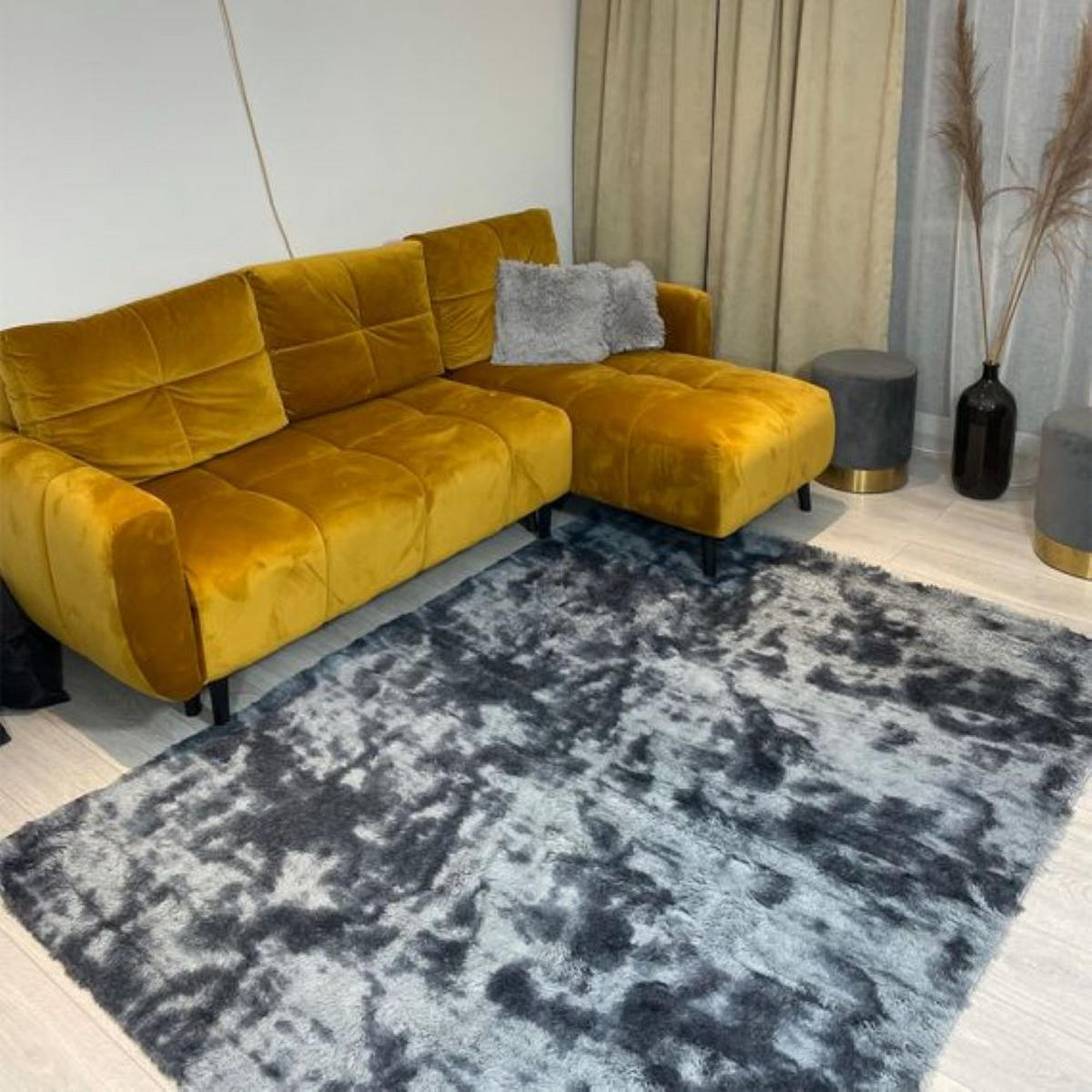 TEPPICH, grau 120/170cm - Dunkelgrau, Textil (170/120cm) - MUVU