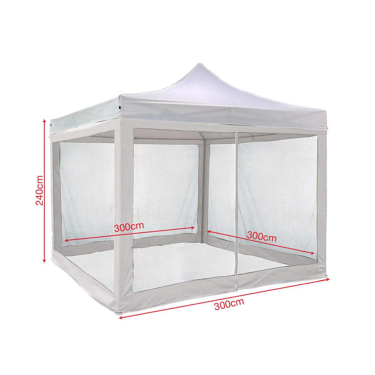 MOSKITONETZ FÜR PAVILLON Weiß 1200/240 cm - Weiß, Kunststoff (240/240/1200cm) - Mobili Rebecca
