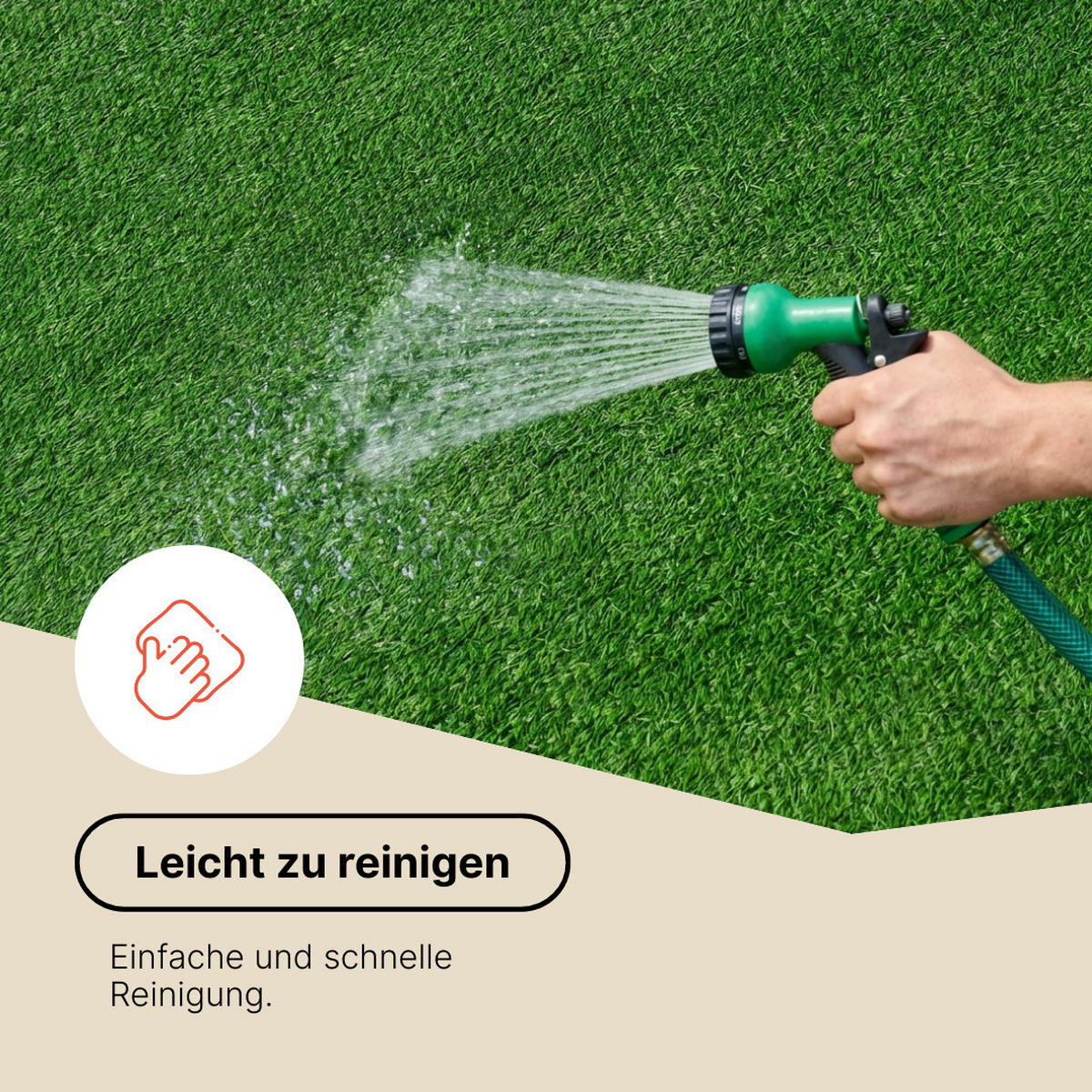 KUNSTRASEN Canyoo 30 mm – Rasenteppich für Garten & Terrasse, UV-beständig 200/200 cm - Grün, Textil (200/200cm) - Tapiso