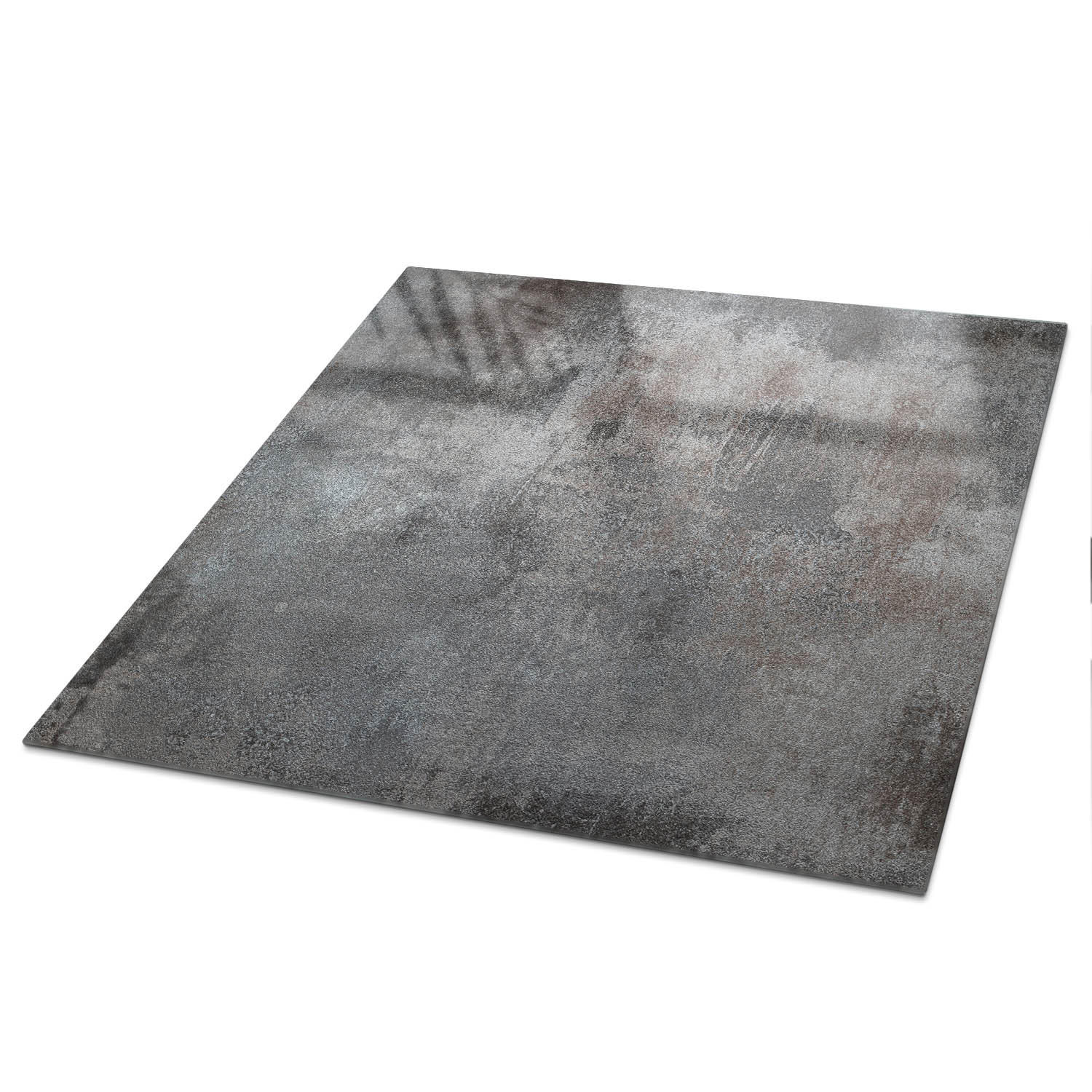 TISCHPLATTE 50x50 cm – Industrielle Eleganz - Braun, Glas (50/50/0.4cm) - Wallfluent