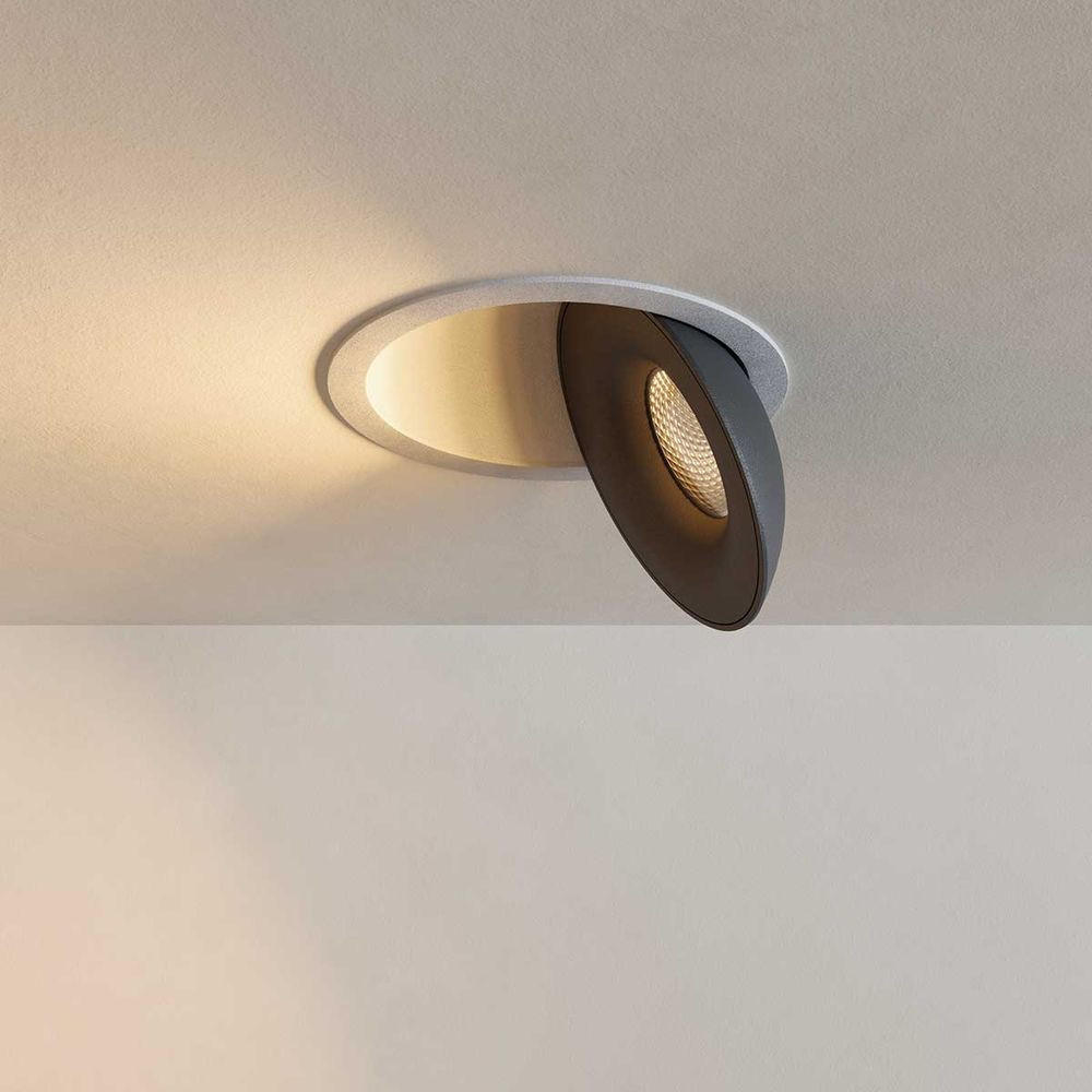 s.luce Led-Einbauleuchte Weiß, Schwarz 13.8x4x13.8 cm