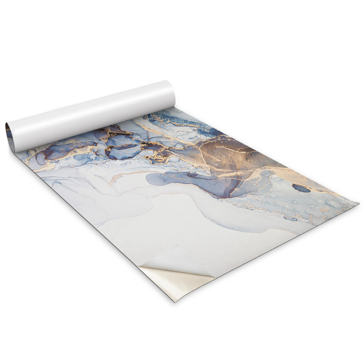 MÖBLAUFKLEBER 100x50 cm blau - Hellblau, Kunststoff (100/50/0.1cm) - Wallfluent