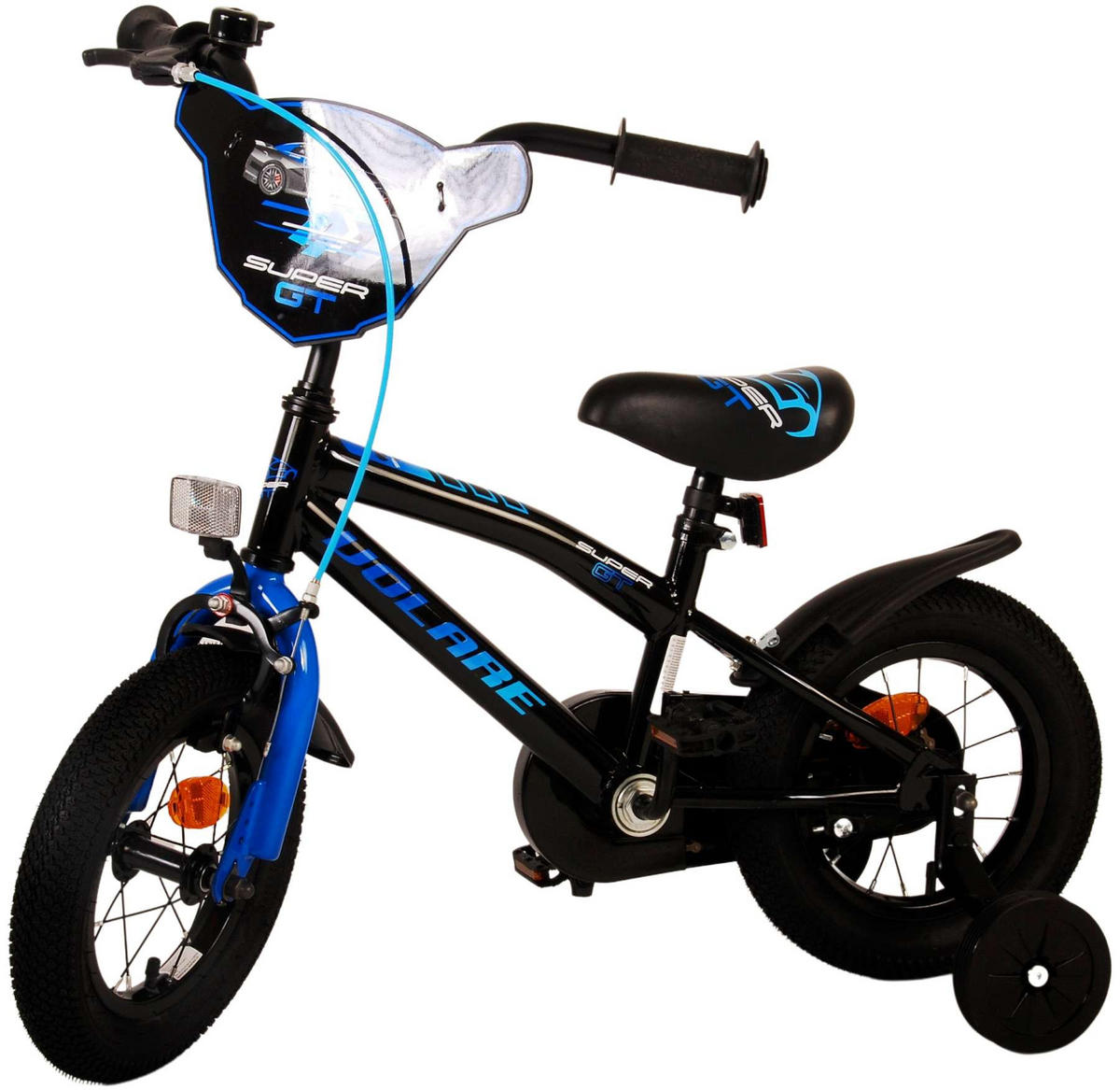KINDERFAHRRAD Super GT - Jungen - 12 Zoll - Rücktritt + Handbremse - Blau - Blau/Schwarz, Metall (42cm) - TPFSports