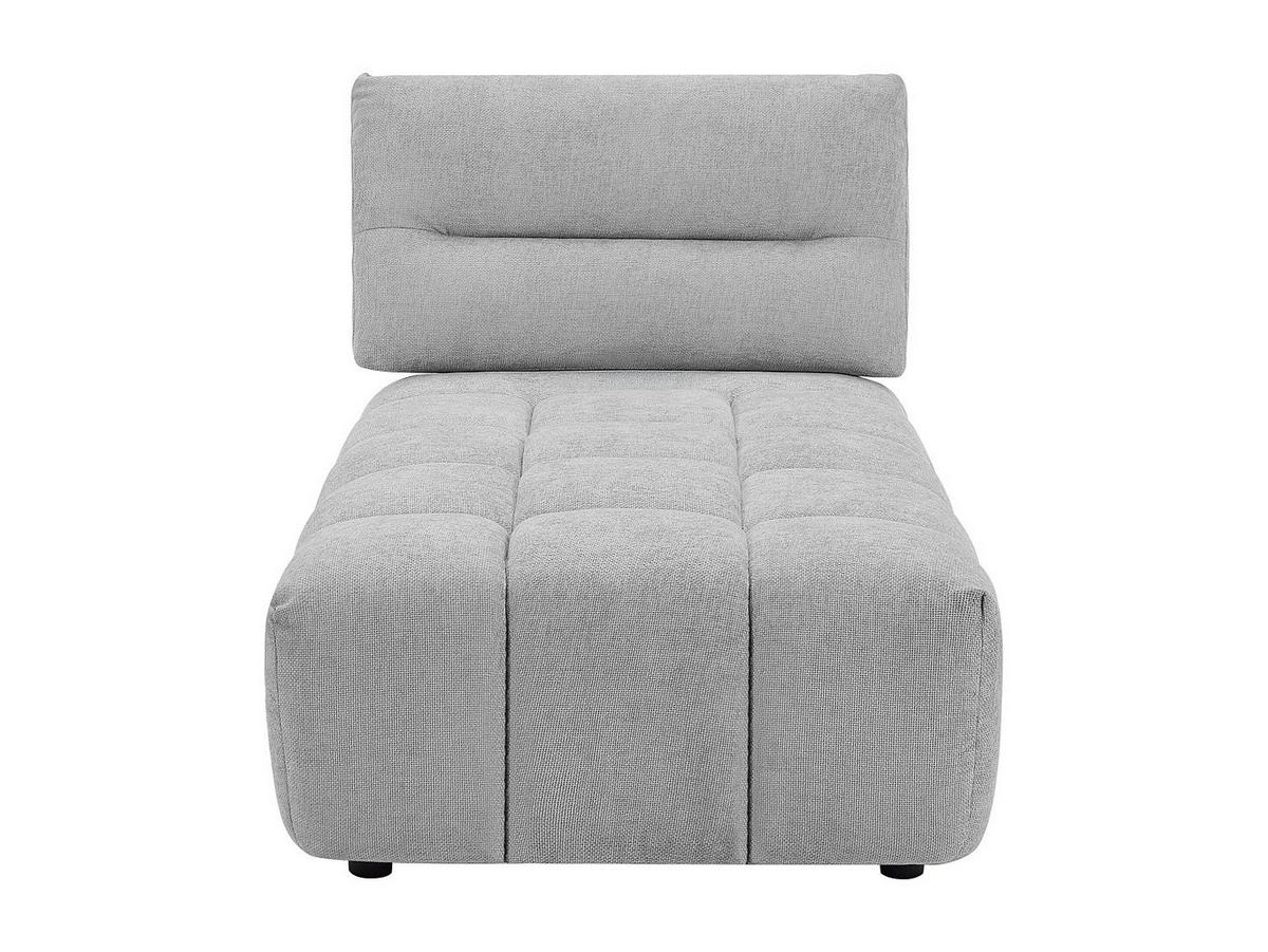 RECAMIERE mit verstellbarer Rückenlehne - Strukturstoff - Hellgrau - APOLIU - Hellgrau, Textil (95/93/196cm) - Vente-Unique