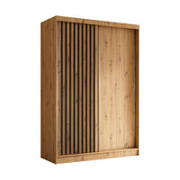 SCHWEBETÜRENSCHRANK LAMELLO 150/216/61 cm 2-türig Eiche Artisan - Eiche Artisan, Holzwerkstoff (150/216/61cm) - MASSENO