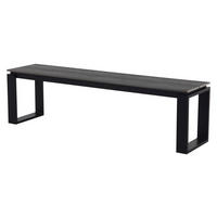 GARTENBANK Schwarz - Schwarz, Holzwerkstoff (180/43/36cm) - ebuy24