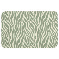 WC PŘEDLOŽKA Zebra - Motiv - zelená 60x40 cm - šalvějově zelená, textil/plast (60/1cm) - OnlyWow