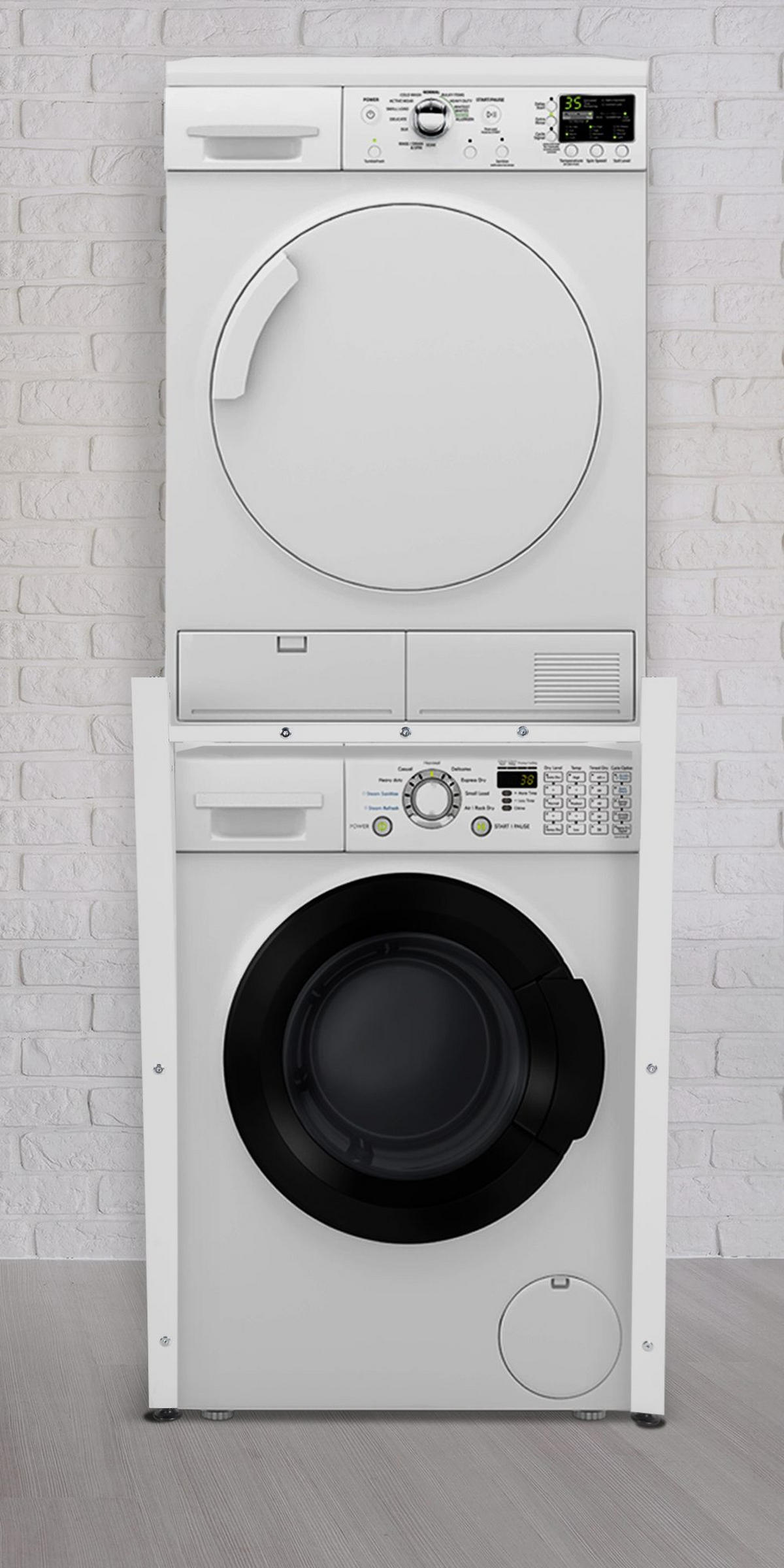 WASCHMASCHINENGESTELL KAMED Stahl 105x75x62 cm Weiß - Weiß, Metall (75/105/62cm) - DELUKE