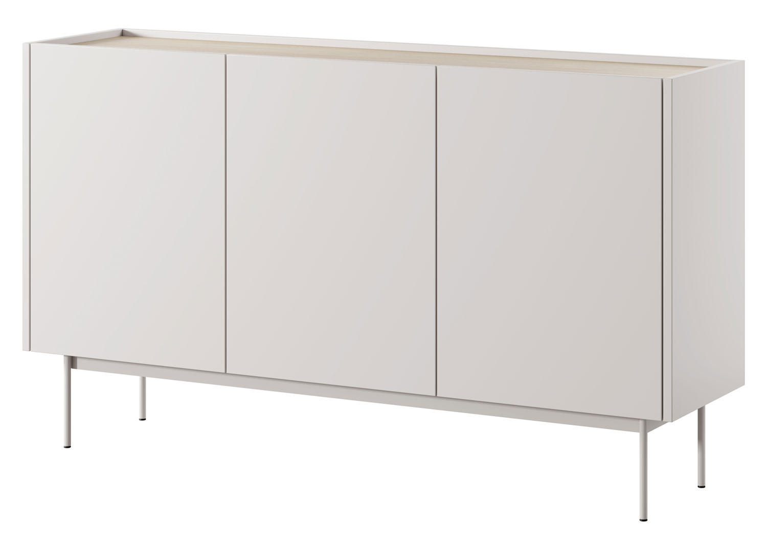 SIDEBOARD Color Kaschmir / Eiche Linea 144 / 37 / 83cm - Kaschmir/Hellbraun, Holz/Holzwerkstoff (144/83/37cm) - Feldmann-Wohnen