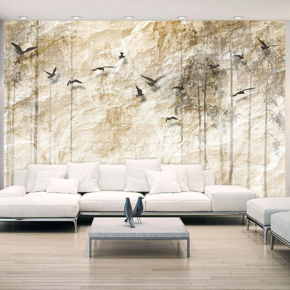 VLIESTAPETE Beige 200/140 cm - Beige/Schwarz, Textil (200/1cm) - KUNSTLOFT