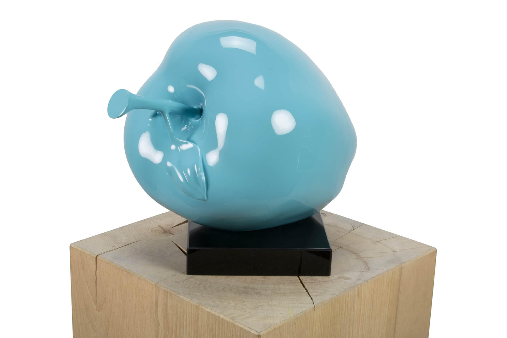 SKULPTUR Blau 32/31 cm - Blau/Schwarz, Stein (3/31/24cm) - KUNSTLOFT