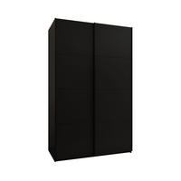 SCHWEBETÜRENSCHRANK 245,5/160/64 2-türig - Schwarz, Holz/Metall (160/245/64cm) - Abiks Möbel