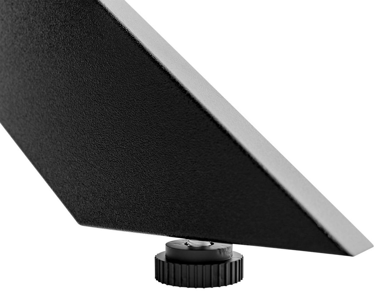 TISCHBEIN eckig 117/60/72 cm Metall schwarz - Schwarz, Metall (117/72/60cm) - CLP