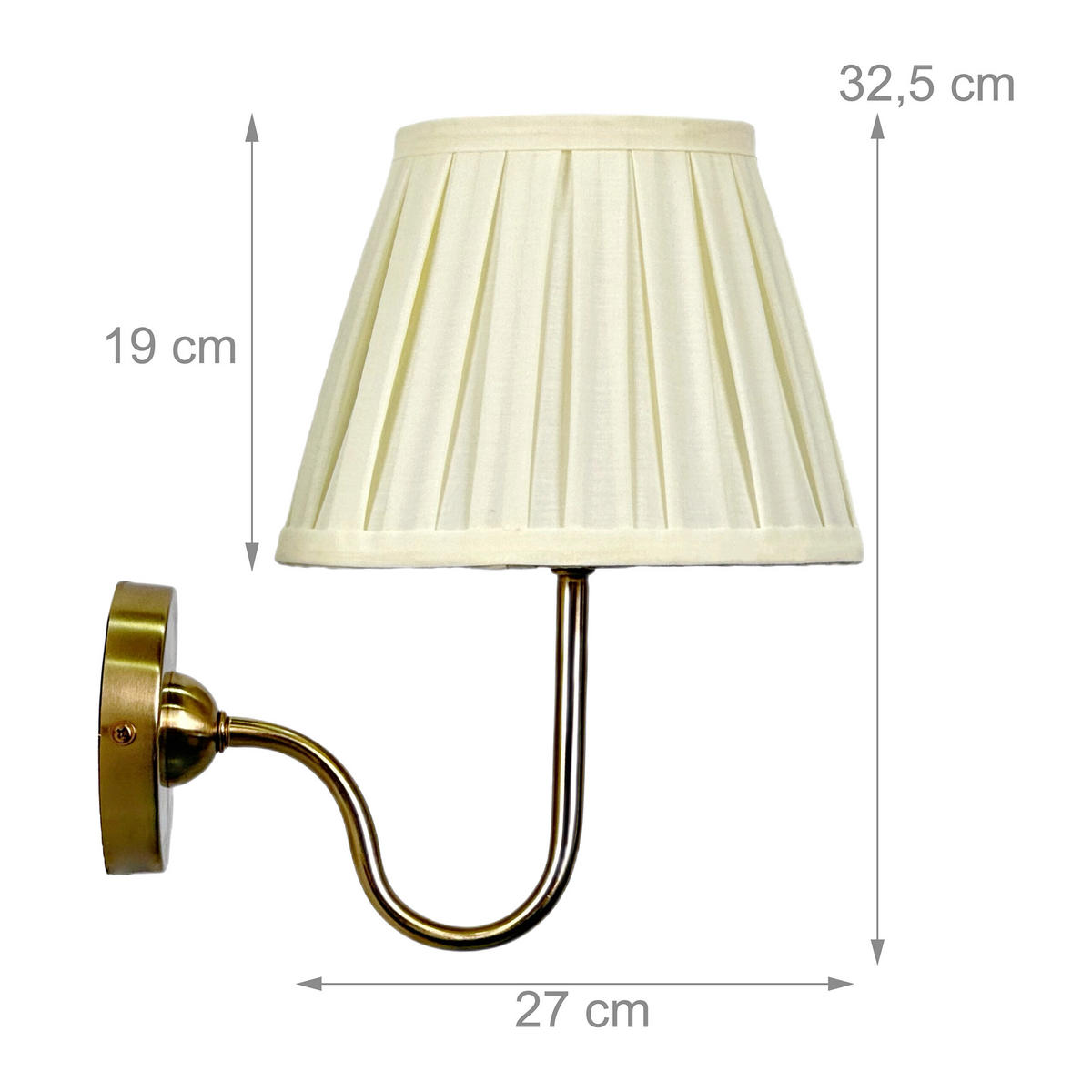 WANDLAMPE - Multicolor, Textil/Metall (27/32.5/27cm) - Relaxdays