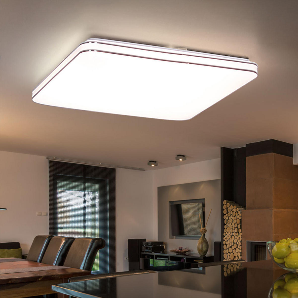 LED PANEL LASSY Weiß Metall - Weiß, Metall (49.5/49.5/8cm)