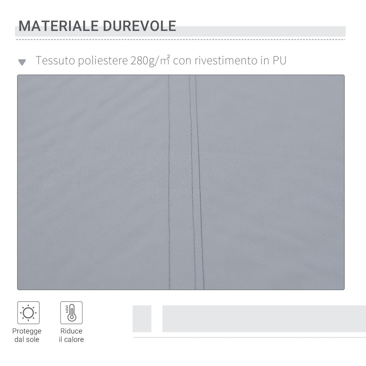 MARKISE mit Kurbel Griff , 395 x 245 cm, Grau - Grau, Metall (395/350/245cm) - Vallsero