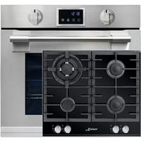 BACKOFEN-SET Einbau-Backofen 60 cm EH 6339+KCG 6380 Gas-Kochfeld 60 cm - Silberfarben, Metall (59.4/59.4/57.5cm) - Kaiser Küchengeräte