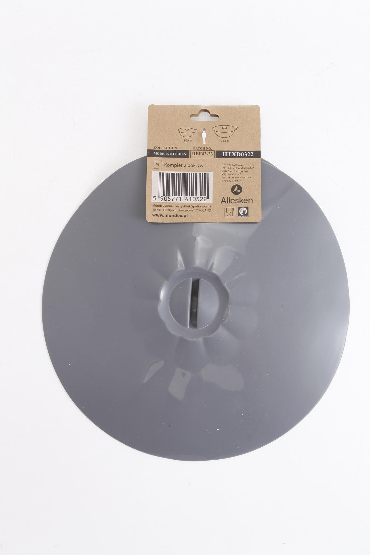 SILIKONDECKEL Modern Kitchen Grau 31.5/31.5/3 cm Kunstoff - Grau, Kunststoff (31.5cm) - Mondex