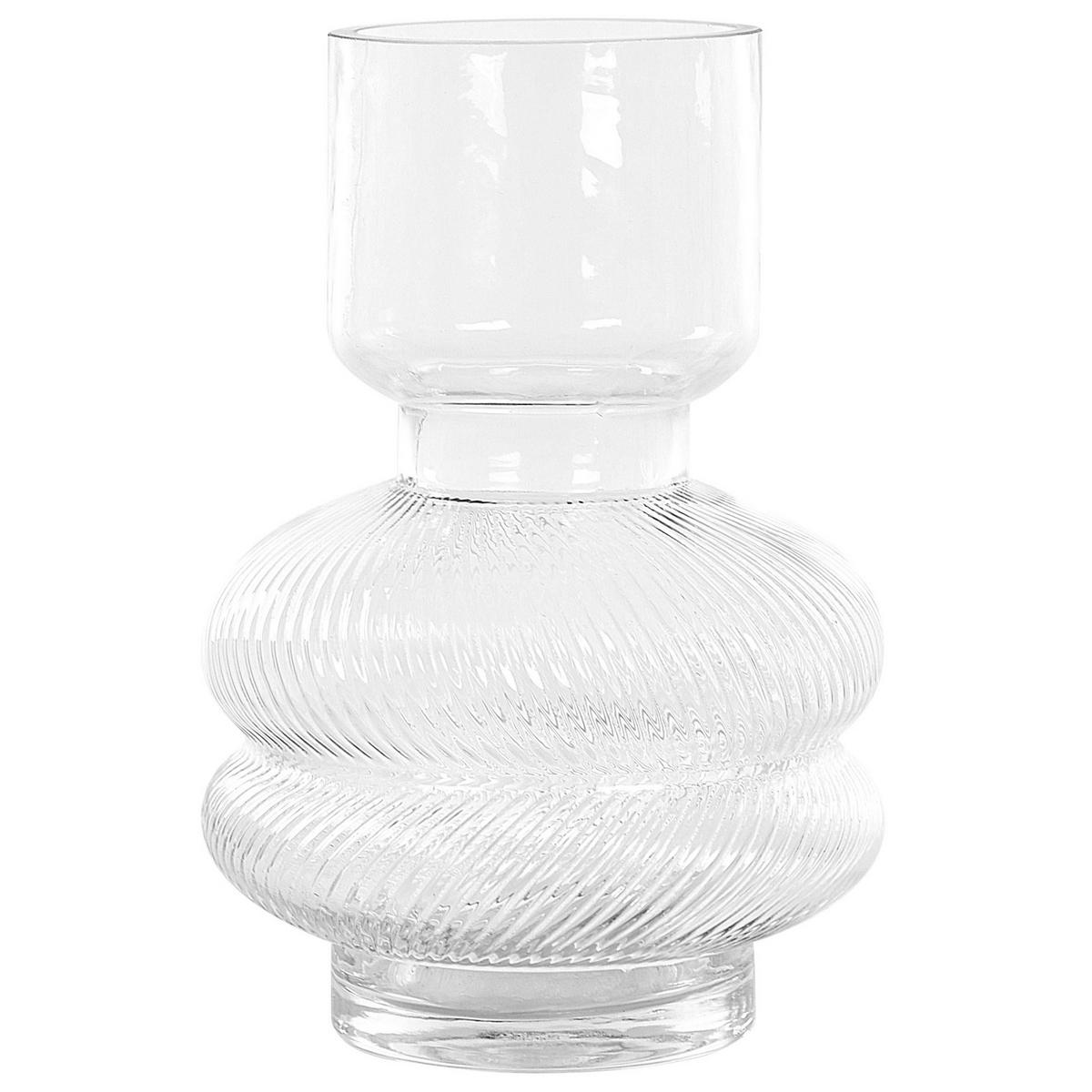 BLUMENVASE Glas transparent Rodia - Transparent, Glas (24cm) - Beliani