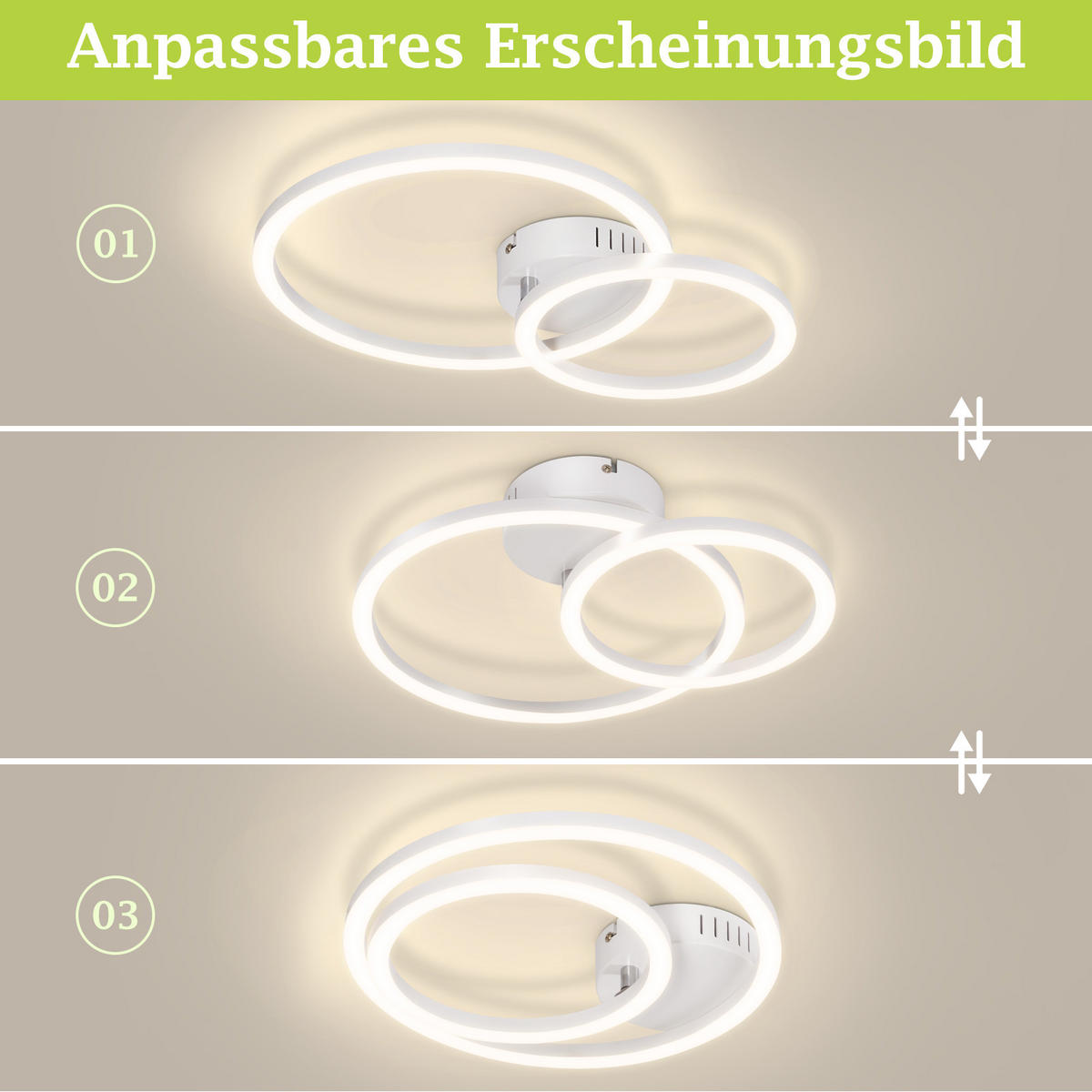 LED DECKENLEUCHTE Nrelis 40.5/30/6.7 cm - Weiß, Kunststoff (40.5/30/6.7cm) - ZMH
