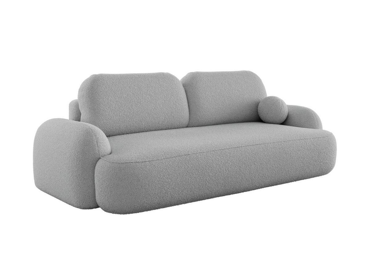 SOFA MOLLY mit Schlaffunktion TERRA FROTTE 05 mit Stauraum - Grau, Textil (121/94/255cm) - Bedante