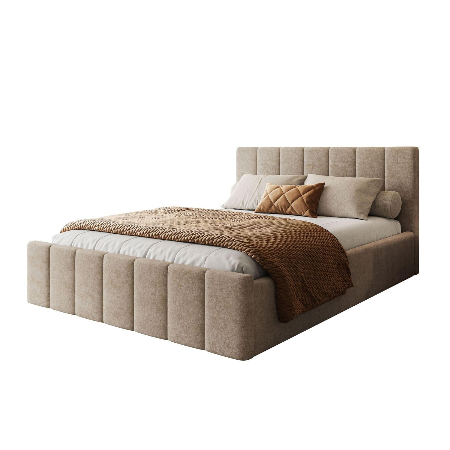 Lookway Polsterbett Beige 90x200 cm