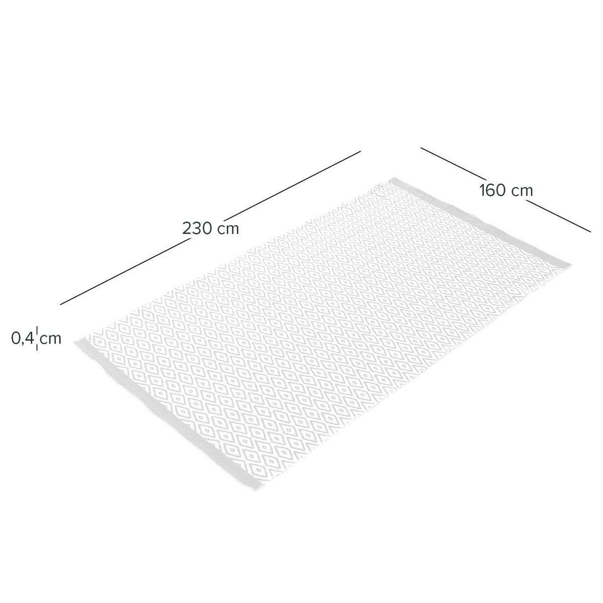 IN-/OUTDOORTEPPICH - Kunstfaser - Elfenbein / Grau - Grau, Textil (160/230cm) - home24