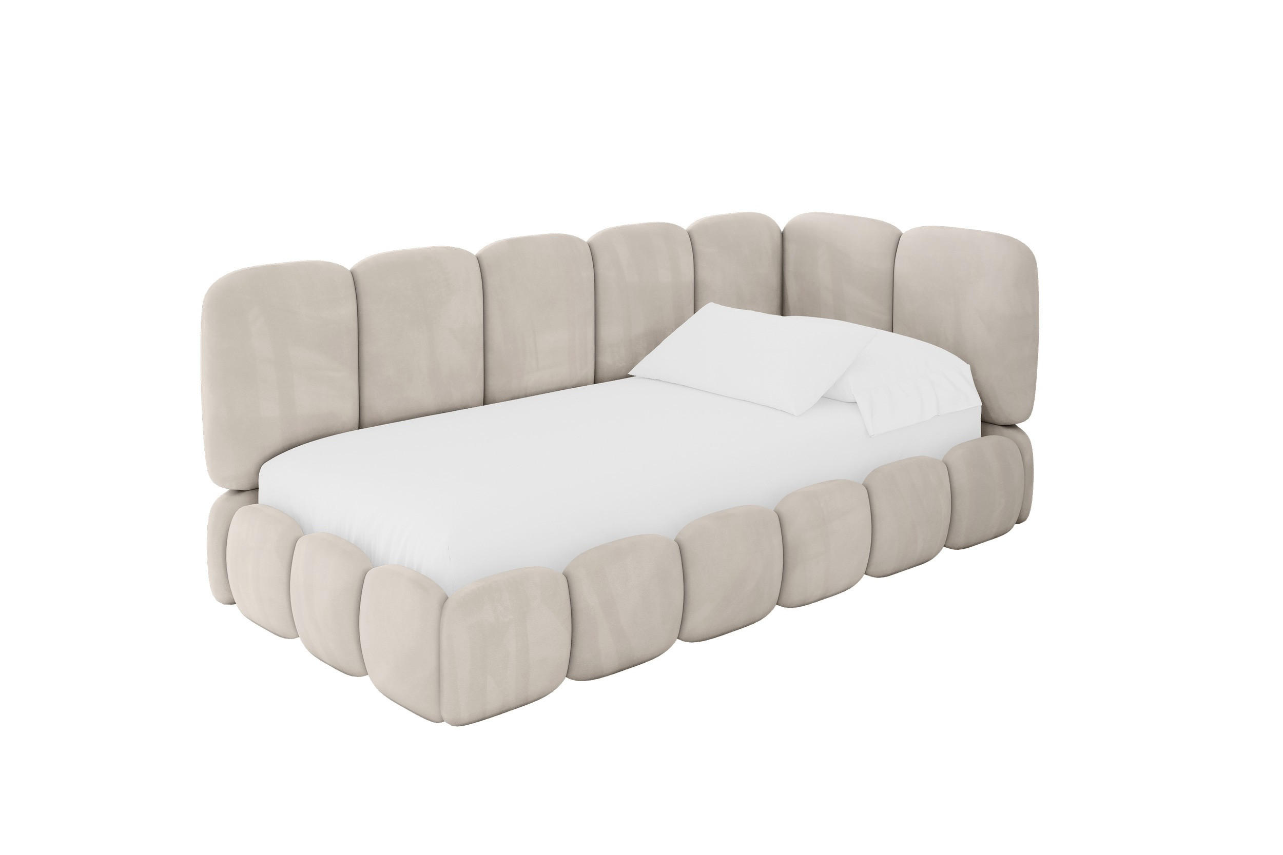 Altdecor Einzellbett Ecru 80x200 cm