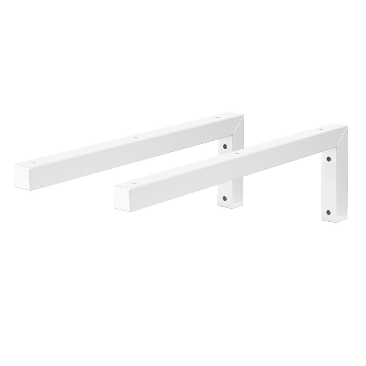 REGALHALTERUNG - Weiß, Metall (15/3/45cm) - ML-DESIGN