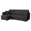 ECKSOFA Como L - Anthrazit/Naturfarben, Holz/Textil (220/140cm) - MIRJAN24