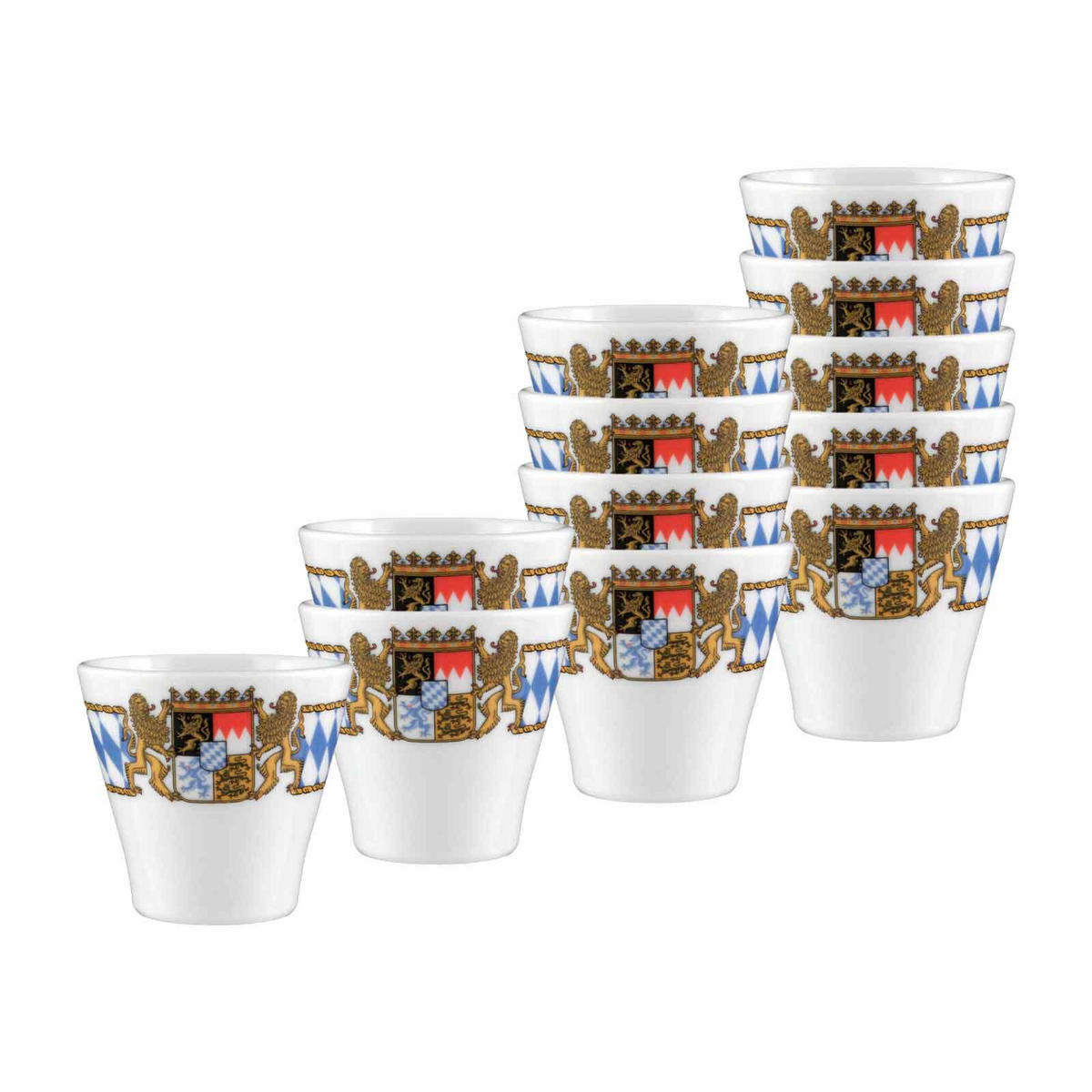 STAMPER Compact Bayern bunt 50 ml 12er Set - Multicolor, Keramik (0.05L) - Seltmann Weiden