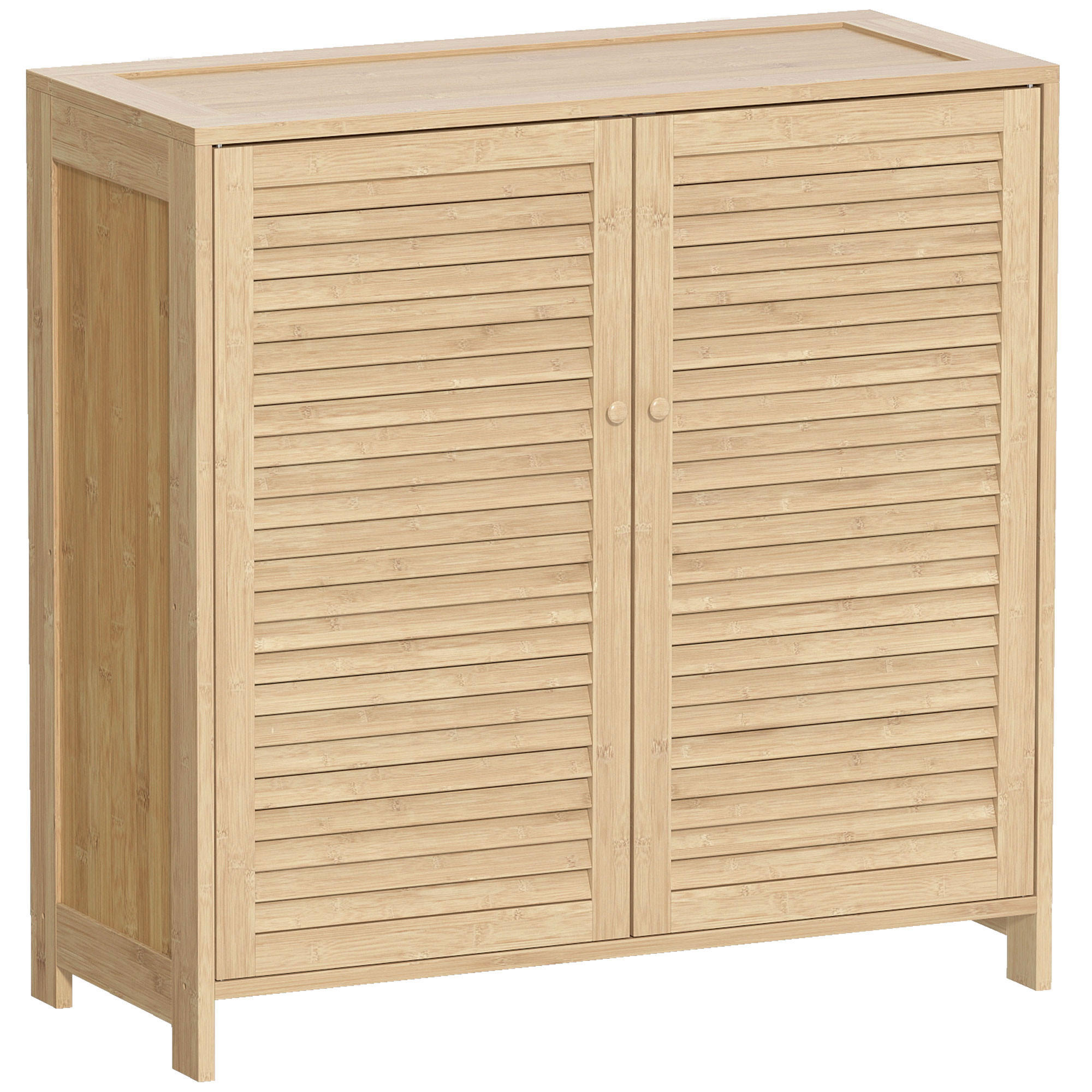 SCHUHSCHRANK Bambus Naturholz - Naturfarben, Holz/Bambusholz (35/80/80cm) - HOMCOM