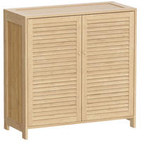 SCHUHSCHRANK Bambus Naturholz - Naturfarben, Holz/Bambusholz (35/80/80cm) - HOMCOM