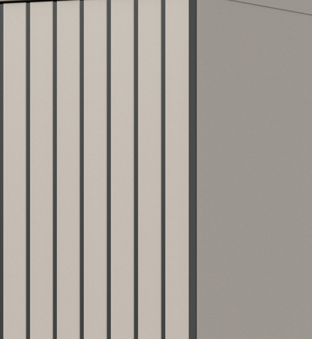 HOCHSCHRANK kaschmir 60 x 192 cm, Badschrank 4-türig - Kaschmir/Schwarz, Holzwerkstoff/Kunststoff (60/192/30cm) - Inn.Furn