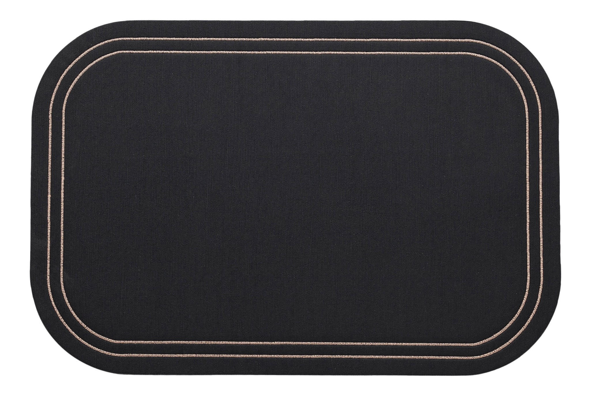 DEKORATIVES TISCHSET Ritera - Schwarz, Kunststoff (30/45/1cm) - home&you