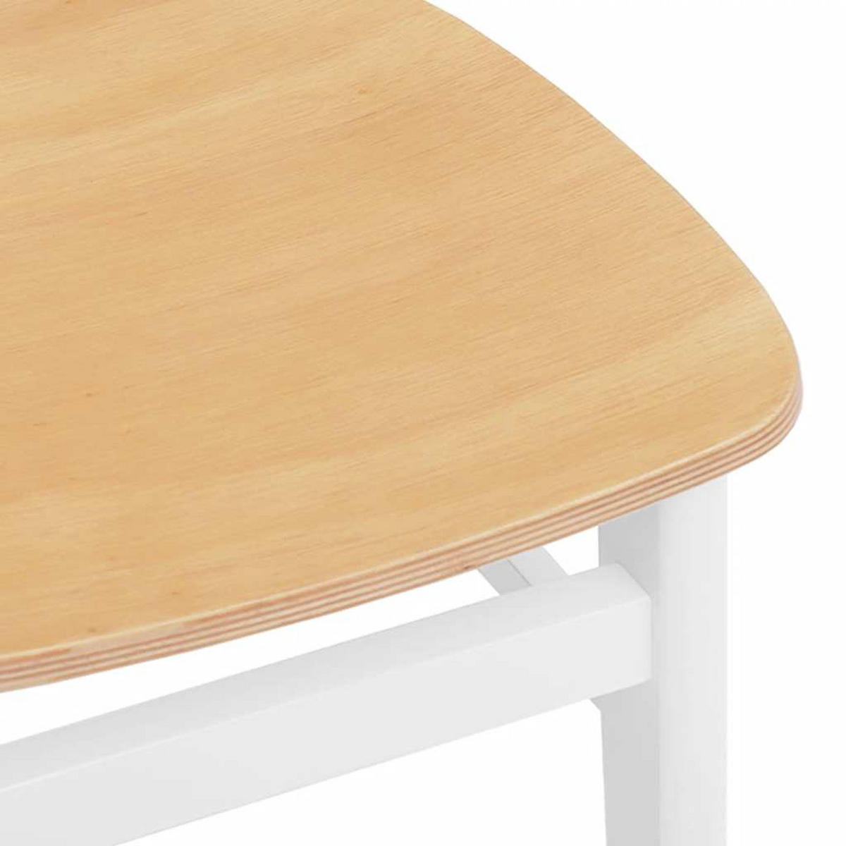 STUHL-SET 2 Stk Schwarzhain 46/81.5/47 cm - Weiß, Holz (46/81.5/47cm) - ZMH