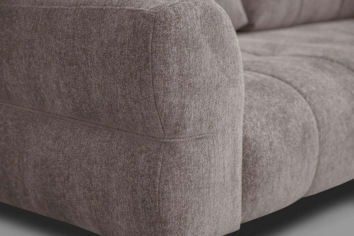 SOFA SALVINI 2,5-Sitzer, dunkelbeige - Beige, Holz/Textil (206/88/99cm) - Courtois Laville