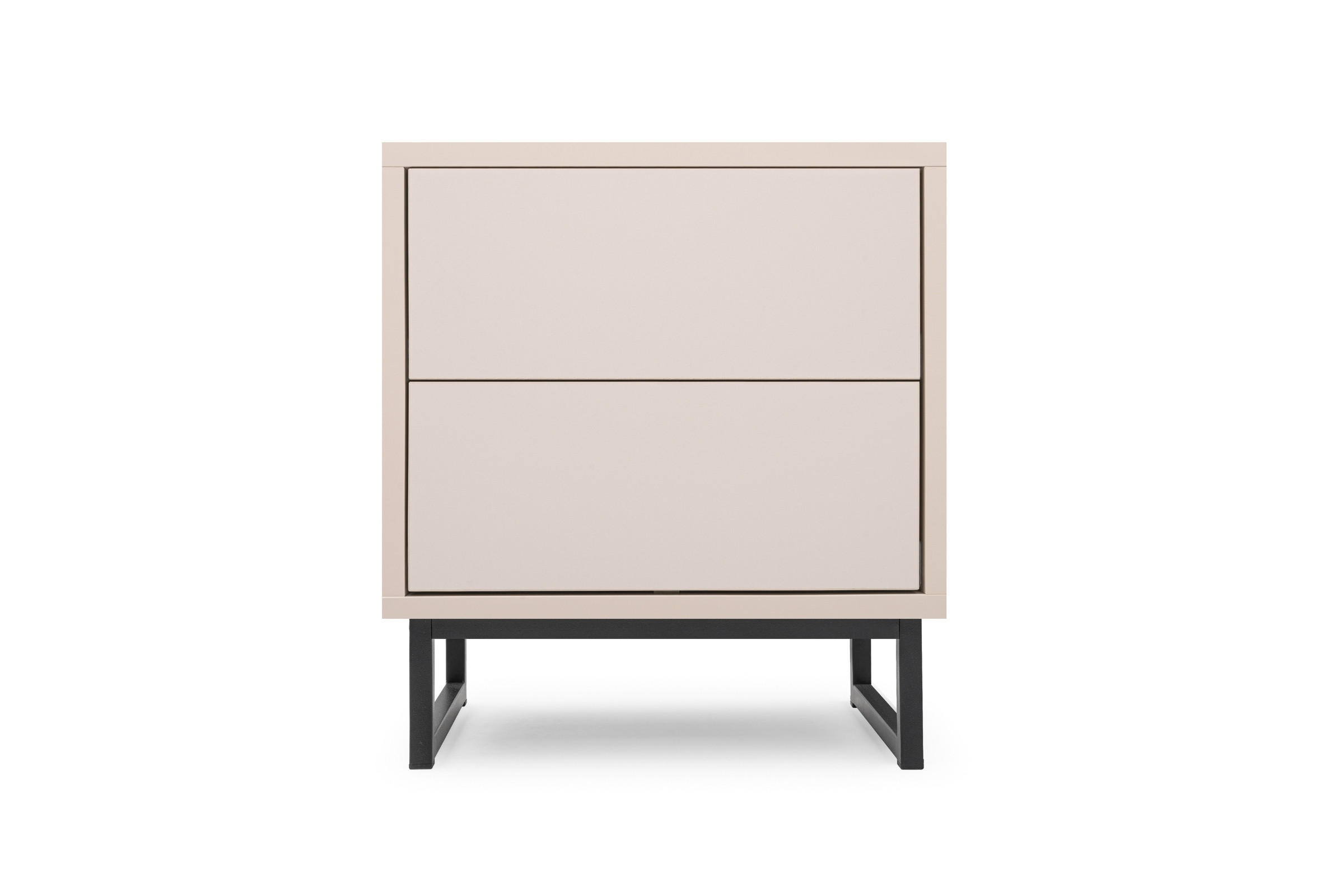 NACHTTISCH GENEVE 43/49/34 cm in Sandbeige - Beige, Holzwerkstoff (43/49/34cm) - Deine Möbel 24