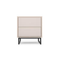 NACHTTISCH GENEVE 43/49/34 cm in Sandbeige - Beige, Holzwerkstoff (43/49/34cm) - Deine Möbel 24