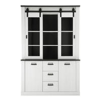 BUFFET Shelton-61 - Weiß, Holzwerkstoff (133/201/38cm) - Lomado