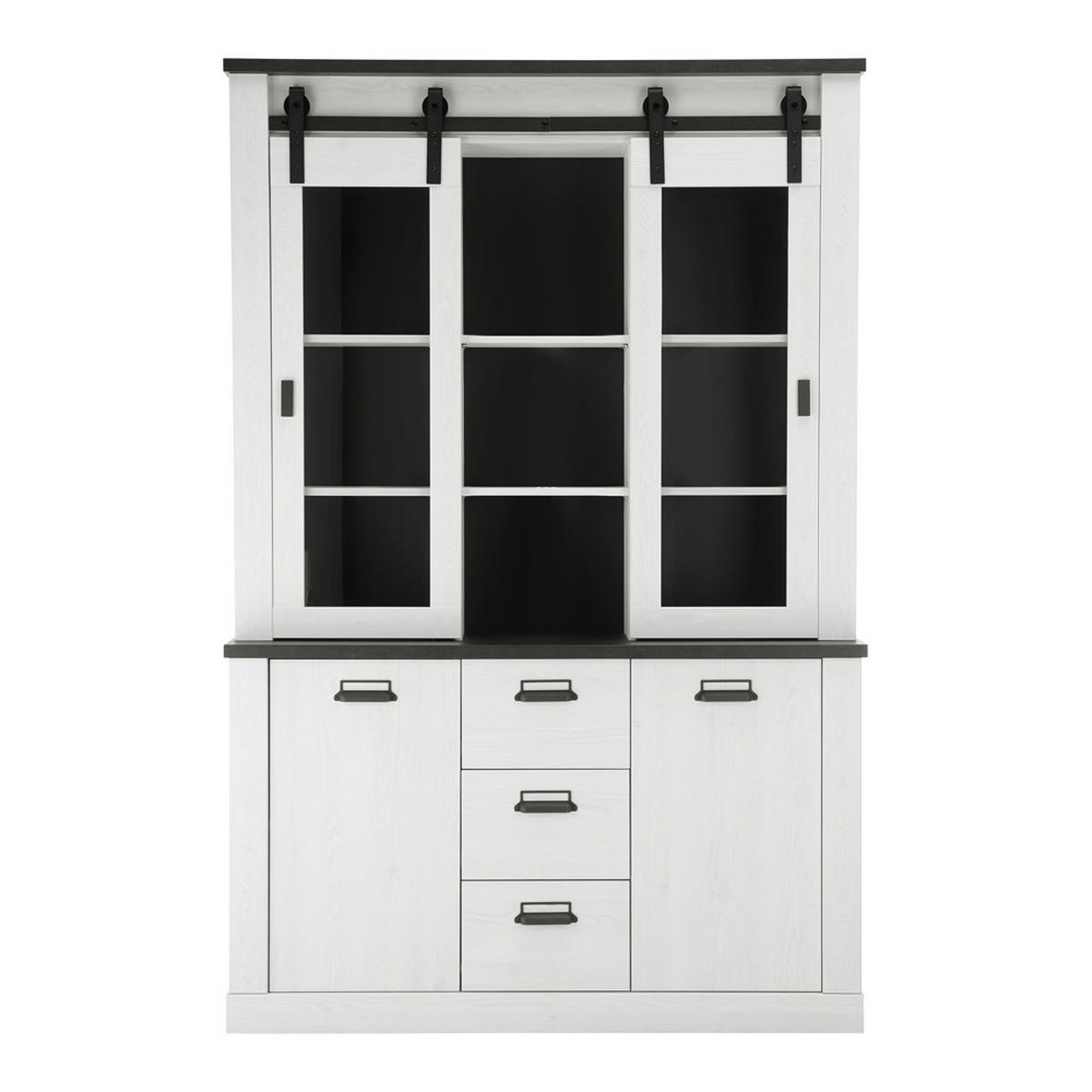 BUFFET Shelton-61 - Weiß, Holzwerkstoff (133/201/38cm) - Lomado