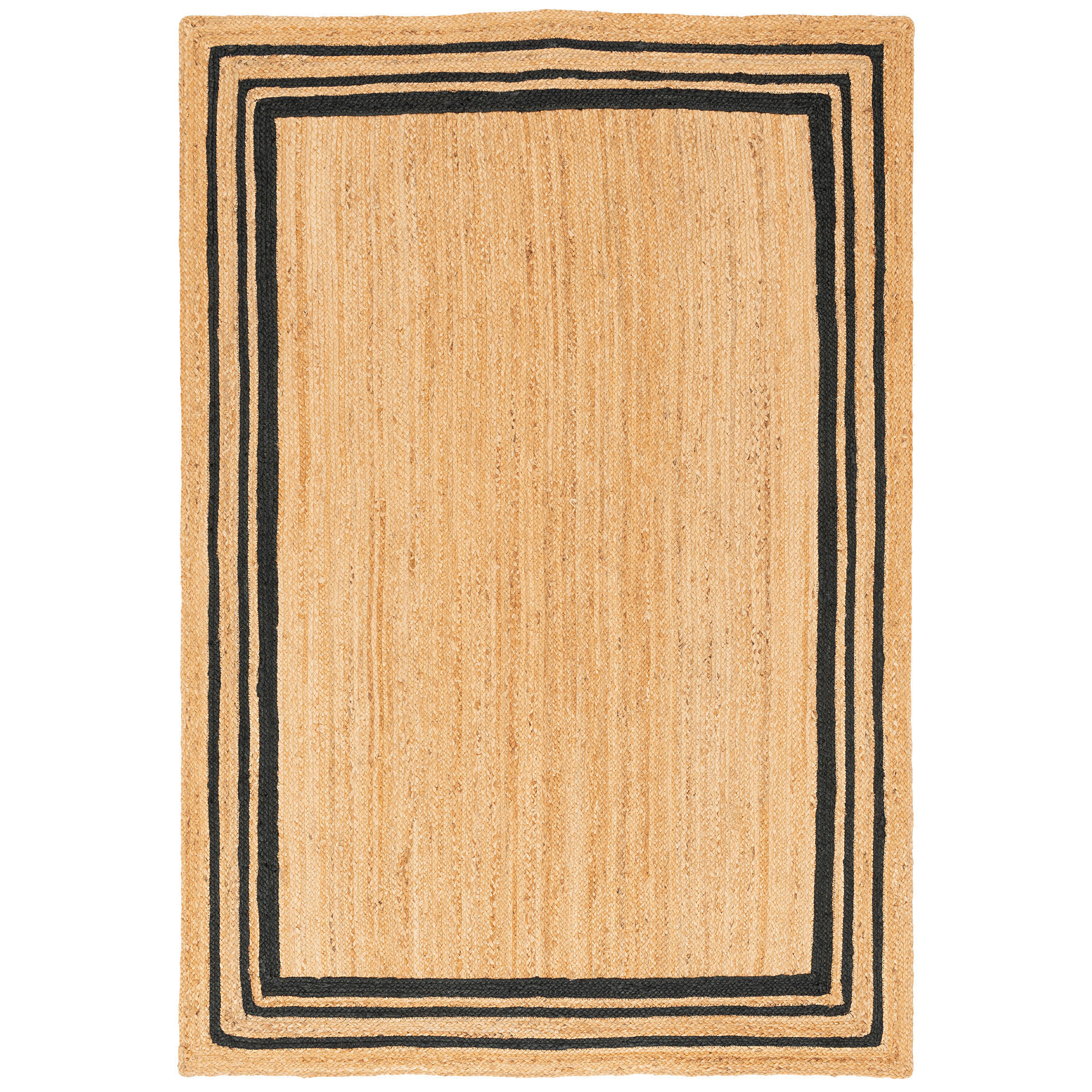 NATURFASER TEPPICH JUTE SALSA BORDÜRE - Anthrazit, Textil (80/150cm) - Pergamon