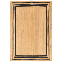 NATURFASER TEPPICH JUTE SALSA BORDÜRE - Anthrazit, Textil (120/170cm) - Pergamon